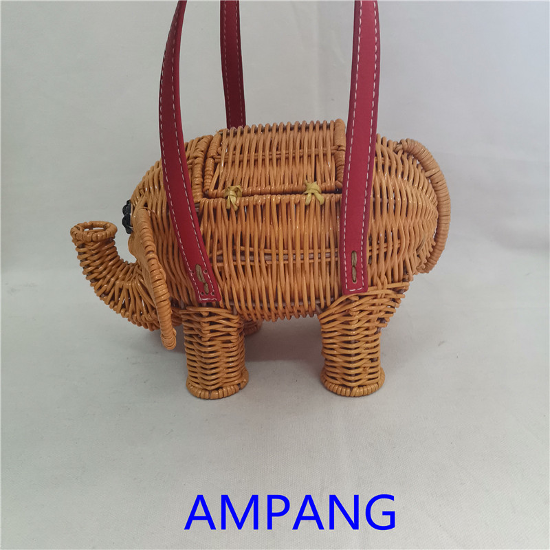 rattan elephant bag