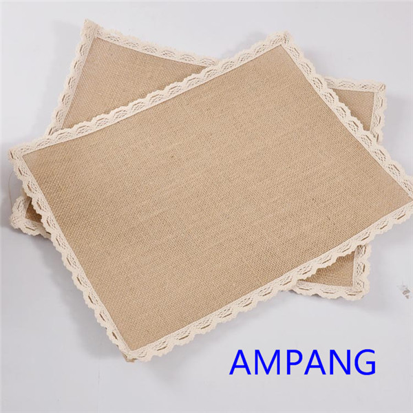 jute placemat with lace