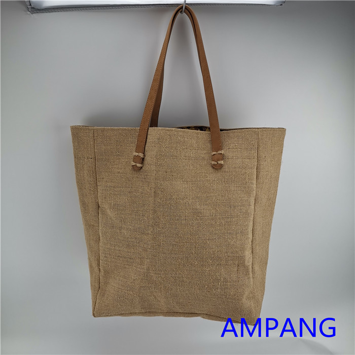 100% jute bag with small pattern