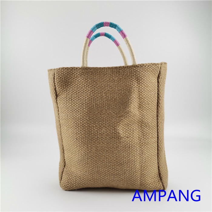 100% jute bag with large pattern